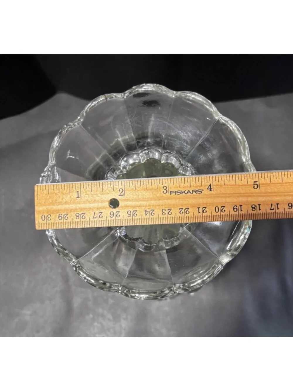 Imperlux Hand Cut Crystal Pedestal Vase With Etched Rose Elegant Vintage Décor